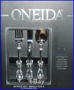 NEW Oneida MICHEL ANGELO 20 Piece Service for 4 Flatware Set 18/10 Stainless