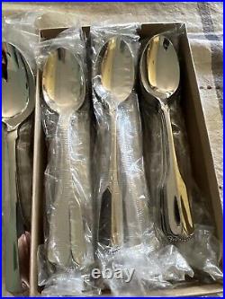 NEW Oneida Ridgecrest Stainless 69 pcs Flatware Set 12 Place Settings 9 Serving