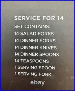 NEW Oneida River 72 Pc Stainless Flatware Set Service For 14 + 2pc Serving Set