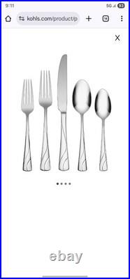 NIB Oneida River 72 Pc Stainless Flatware Set Service For 14 + 2 Pc Serving Set