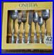 NIB Oneida Serif 42 Pc Flatware Set for 8 Frosted Swirl Satin Gloss Finish