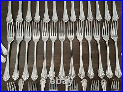 NICE 64 pc Lot Oneida Community MARQUETTE Stainless Flatware Set Service for 10+