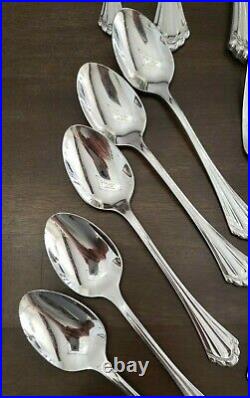 NICE 64 pc Lot Oneida Community MARQUETTE Stainless Flatware Set Service for 10+