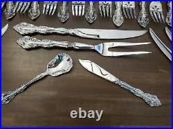 NICE! 74pc Oneida MICHELANGELO 18/8 Cube Stainless Flatware Set Service for 10