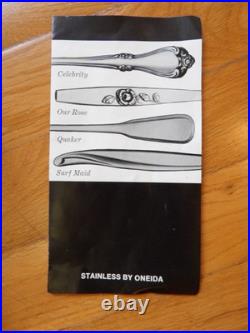 NOS Celebrity Oneida SSS 75 Piece Flatware Set of 12 NEW OLD STOCK, in Case