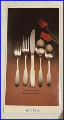 NOS Oneida Community PAUL REVERE 20 Pc Stainless Flatware Spoon Fork Knife
