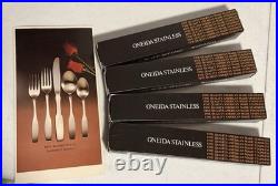 NOS Oneida Community PAUL REVERE 20 Pc Stainless Flatware Spoon Fork Knife
