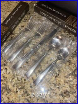 (NOS) Oneida Heirloom Ltd. Motif Stainless Steel Silver 55 Piece Set 1983