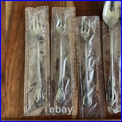 NOS Vintage Oneida Solid Stainless 11 Piece New Unused Set Forks Spoons Knife