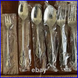 NOS Vintage Oneida Solid Stainless 11 Piece New Unused Set Forks Spoons Knife