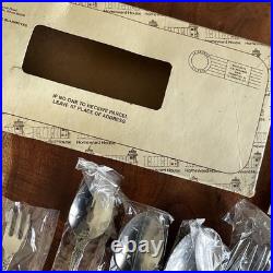 NOS Vintage Oneida Solid Stainless 11 Piece New Unused Set Forks Spoons Knife