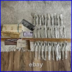 NOS Vintage Oneida Solid Stainless 20 Piece New Unused Set Forks Spoons