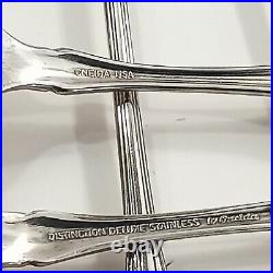 Near Mint Distinction Deluxe Stainless Oneida HH Raphael Flatware 59 Pieces