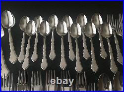 New! 72 Pc Serves 12 Satinique by Oneida Community Stainless 18 Tea's Free Ship