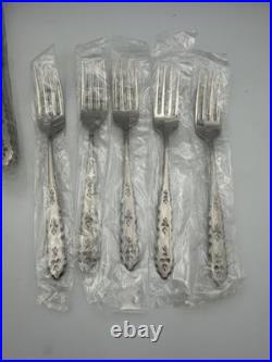 New Oneida Flatware Dist Deluxe Stainless Floral Bouquet 49 Pcs Cottagecore