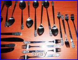 Northland Japan Oneida Ohs75 Black Scroll Service For 8 + Serving Set 61 Pieces