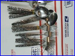 Northland Oneida Japan Stainless Flatware LOT Flowers Floral Knives Spoons Forks