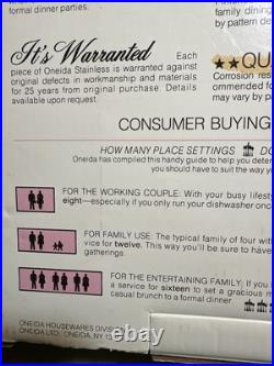 Not Opened 45 Oneida American Harmony Stainless Steel Flatware Silverware For 8