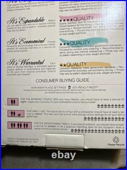 Not Opened 45 Oneida American Harmony Stainless Steel Flatware Silverware For 8