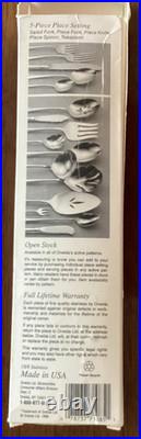 OBELUS Oneida Ltd Stainless 5 Piece Place Setting Unused USA Flatware Silverware