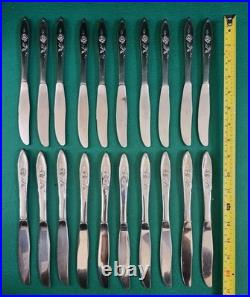 ONEIDA COMMUNITY MY ROSE STAINLESS FLATWARE 183pc SET, Steak Knife Spoon Etc ONEIDA COMMUNITY MY ROSE STAINLESS FLATWARE 183pc SET, Steak Knife Spoon Etc