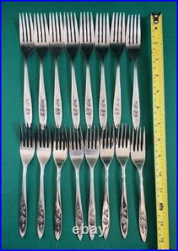ONEIDA COMMUNITY MY ROSE STAINLESS FLATWARE 183pc SET, Steak Knife Spoon Etc
