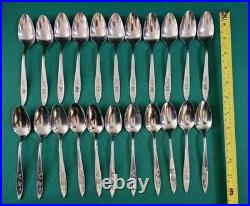 ONEIDA COMMUNITY MY ROSE STAINLESS FLATWARE 183pc SET, Steak Knife Spoon Etc