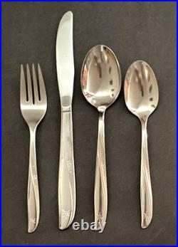 ONEIDA COMMUNITY TWIN STAR Stainless Flatware SET-37 MCM Fork Knife Spoons EUC