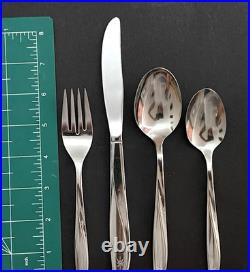 ONEIDA COMMUNITY TWIN STAR Stainless Flatware SET-37 MCM Fork Knife Spoons EUC