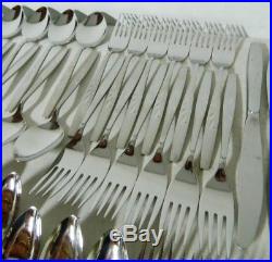 ONEIDA CUBE WILL O WISP Service for 12 Stainless Flatware Set of 74pc EUC