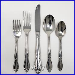 ONEIDA Community CHATELAINE 64pc Stainless Flatware SERVICE for 12+4 Serving Pcs
