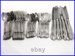 ONEIDA Community CHATELAINE 64pc Stainless Flatware SERVICE for 12+4 Serving Pcs