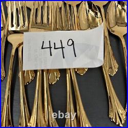 ONEIDA Community Gold Electro Plate Flatware 64 Pieces