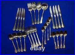 ONEIDA Community Stainless ROYAL FLUTE 28 piece set for 4 plus 4 Serving Pieces