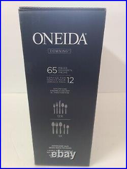 ONEIDA DOWNING 65 Piece Everyday Flatware Set, Service for 12 H223065AL20