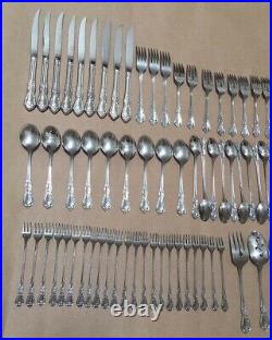 ONEIDA Distinction Deluxe Stainless HH 87 Pc KENNETT SQUARE Flatware USA EUC LOT