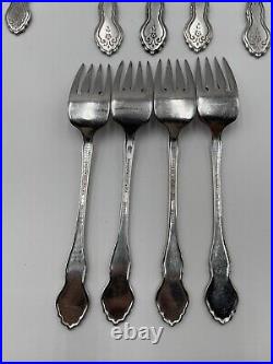 ONEIDA FOLK ART Burnished Black Accent Deluxe Stainless Flatware 5 Pc Settings