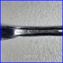 ONEIDA Galveston Profile Stainless 64 Piece 8 Serving Flatware Set + Holder