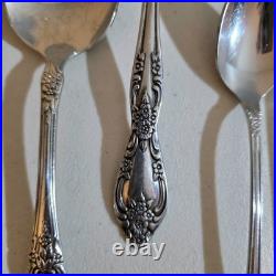 ONEIDA Galveston Profile Stainless 64 Piece 8 Serving Flatware Set + Holder