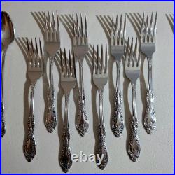 ONEIDA Galveston Profile Stainless 64 Piece 8 Serving Flatware Set + Holder