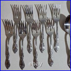ONEIDA Galveston Profile Stainless 64 Piece 8 Serving Flatware Set + Holder