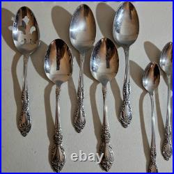 ONEIDA Galveston Profile Stainless 64 Piece 8 Serving Flatware Set + Holder