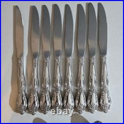 ONEIDA Galveston Profile Stainless 64 Piece 8 Serving Flatware Set + Holder