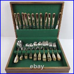 ONEIDA Golden Wagner Stainless Flatware 66 Pc Set Service For 12 with BOX