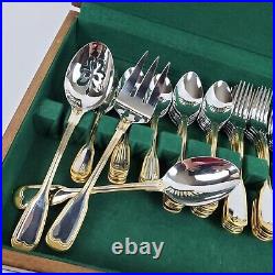 ONEIDA Golden Wagner Stainless Flatware 66 Pc Set Service For 12 with BOX