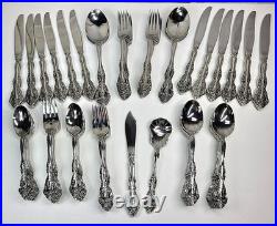 ONEIDA Heirloom Cube Michelangelo Stainless Flatware 60 +Pieces Service for 12