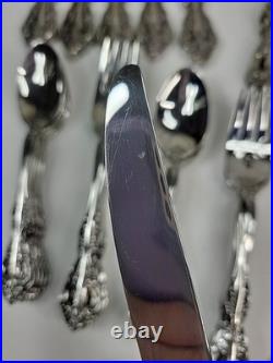 ONEIDA Heirloom Cube Michelangelo Stainless Flatware 60 +Pieces Service for 12