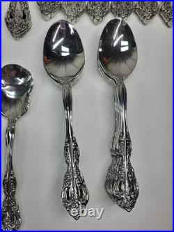 ONEIDA Heirloom Cube Michelangelo Stainless Flatware 60 +Pieces Service for 12