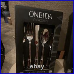 ONEIDA James Street 20pc Stainless Steel Flatware Set Glossy Finish Svc 4