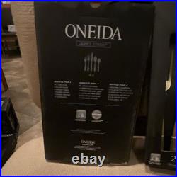 ONEIDA James Street 20pc Stainless Steel Flatware Set Glossy Finish Svc 4